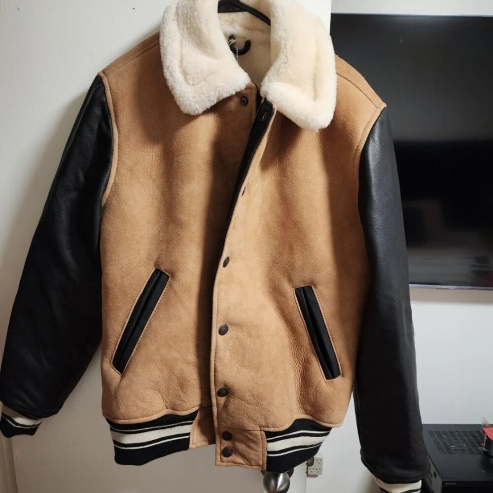 Cockpit USA shearling varsity jacket